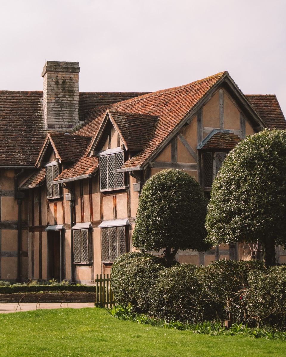 Tudor timber-framed Shakespeare's Birthplace and garden